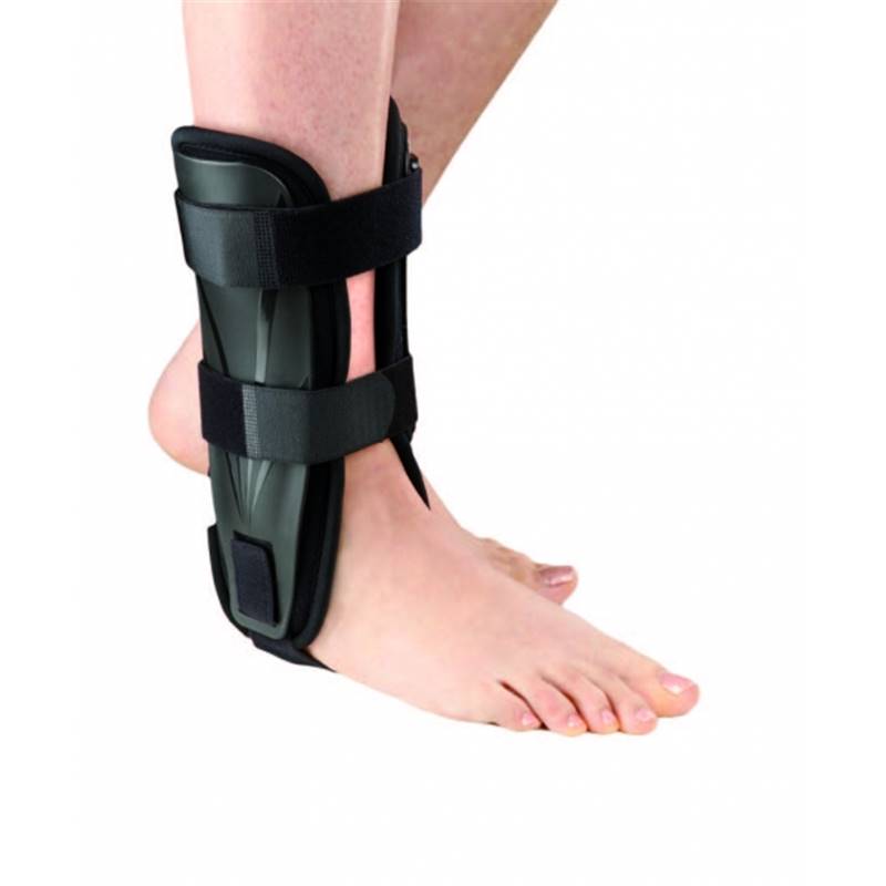 Tutore bivalva per caviglia con cuscinetti in schiuma