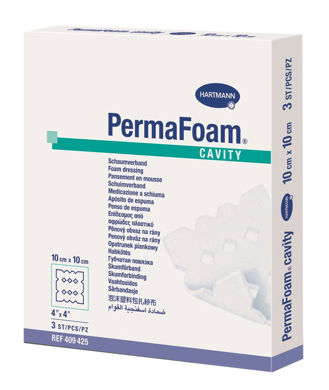 Medicazione in schiuma di poliuretano per cavità - Permafoam Cavity